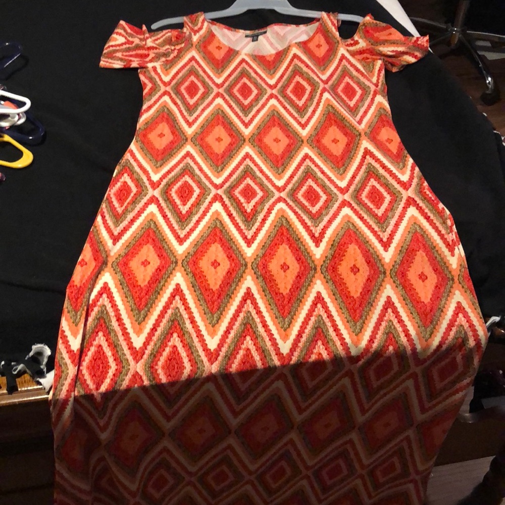 Long cold shoulder dress